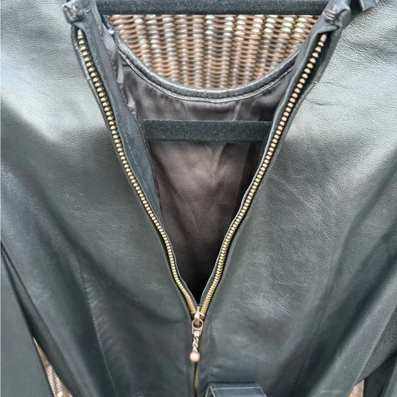 VAMPIRE’S WIFE butter soft black leather Mini Dress- worn on redcarpet/premiere - Picture 3 of 5